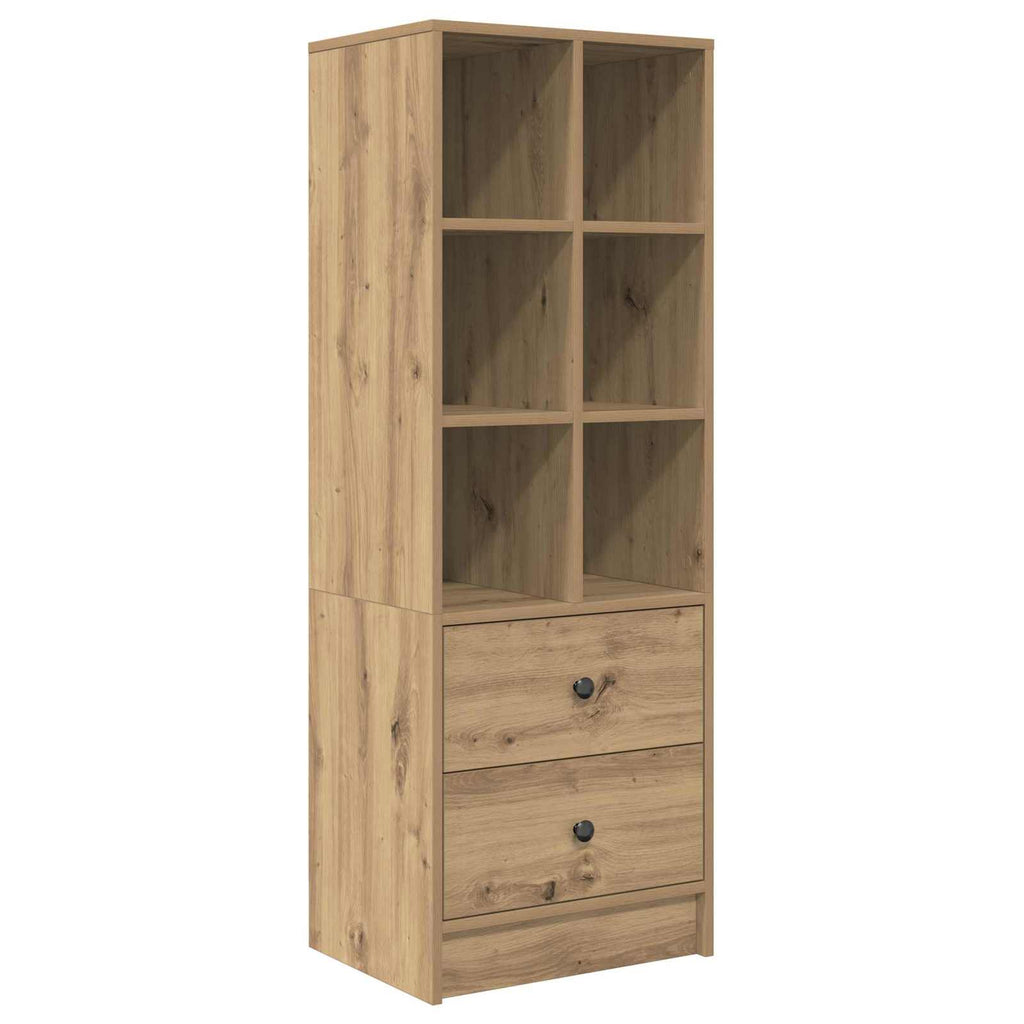 vidaXL Schreibtisch mit Schubladen mit Regal 2 pcs Artisan-Eiche