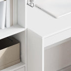 vidaXL Schreibtisch mit Schubladen 2 pcs Weiß