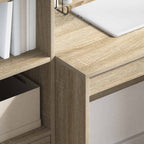 vidaXL Schreibtisch mit Schubladen 2 pcs Sonoma-Eiche