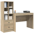vidaXL Schreibtisch mit Schubladen 2 pcs Sonoma-Eiche