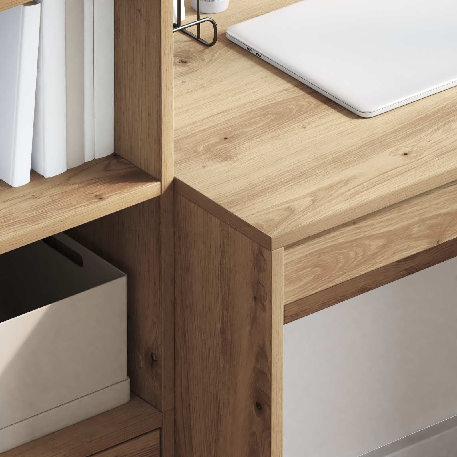 vidaXL Schreibtisch mit Schubladen 2 pcs Artisan-Eiche