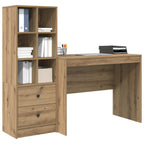 vidaXL Schreibtisch mit Schubladen 2 pcs Artisan-Eiche