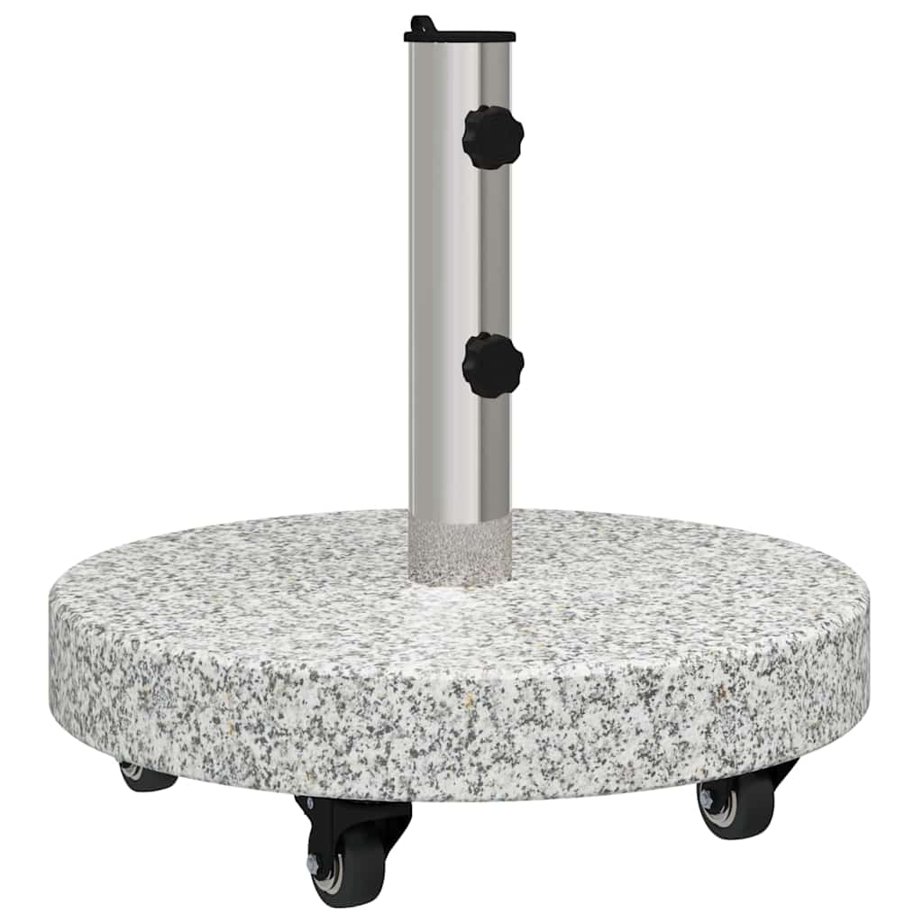 vidaXL Sonnenschirmständer 29,8kg Grau Granit und Edelstahl Rund