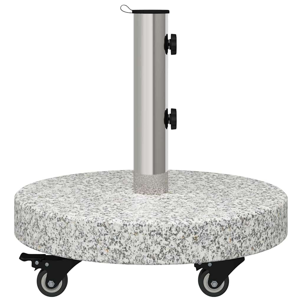 vidaXL Sonnenschirmständer 29,8kg Grau Granit und Edelstahl Rund