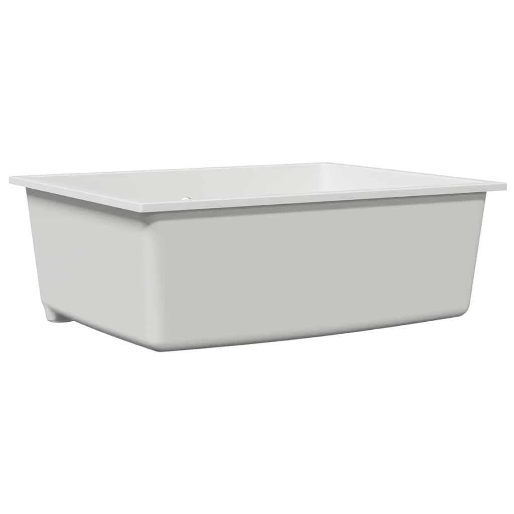 vidaXL Küchenspüle Weiß 54 x 44 x 20 cm Granit