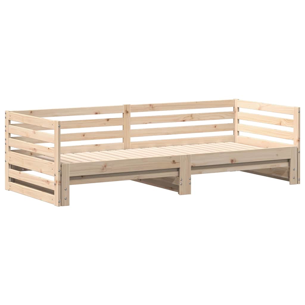vidaXL Tagesbett mit Ausziehbett ohne Matratze 80x200 cm
