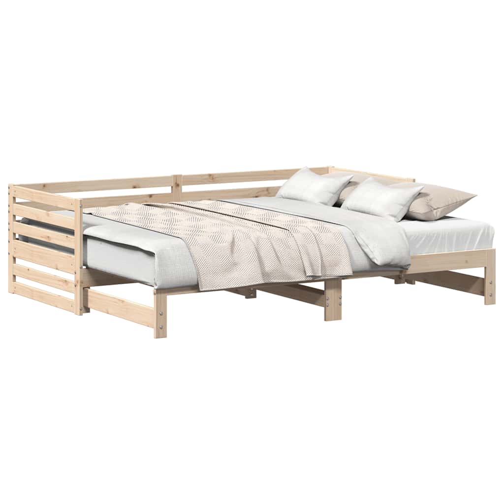 vidaXL Tagesbett mit Ausziehbett ohne Matratze 80x200 cm