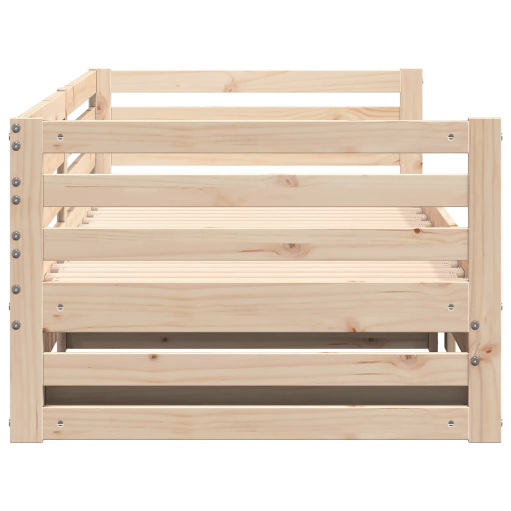 vidaXL Tagesbett mit Ausziehbett ohne Matratze 80x200 cm