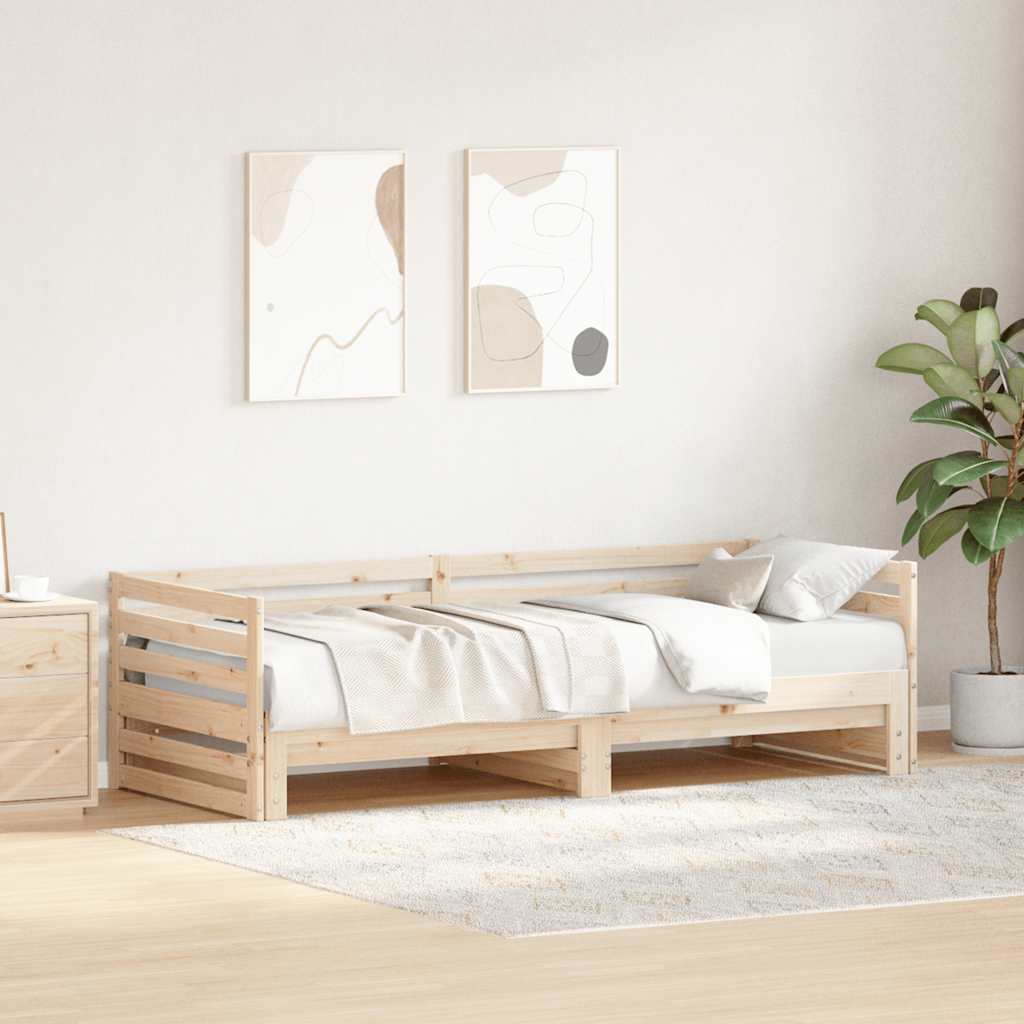 vidaXL Tagesbett mit Ausziehbett ohne Matratze 80x200 cm