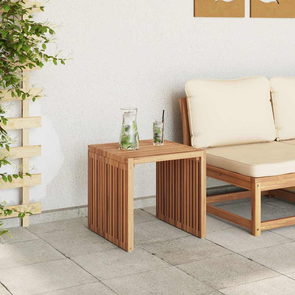 vidaXL Garten-Beistelltisch Braun 45 x 42,5 x 45 cm Massivholz Teak
