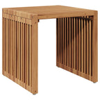 vidaXL Garten-Beistelltisch Braun 45 x 42,5 x 45 cm Massivholz Teak