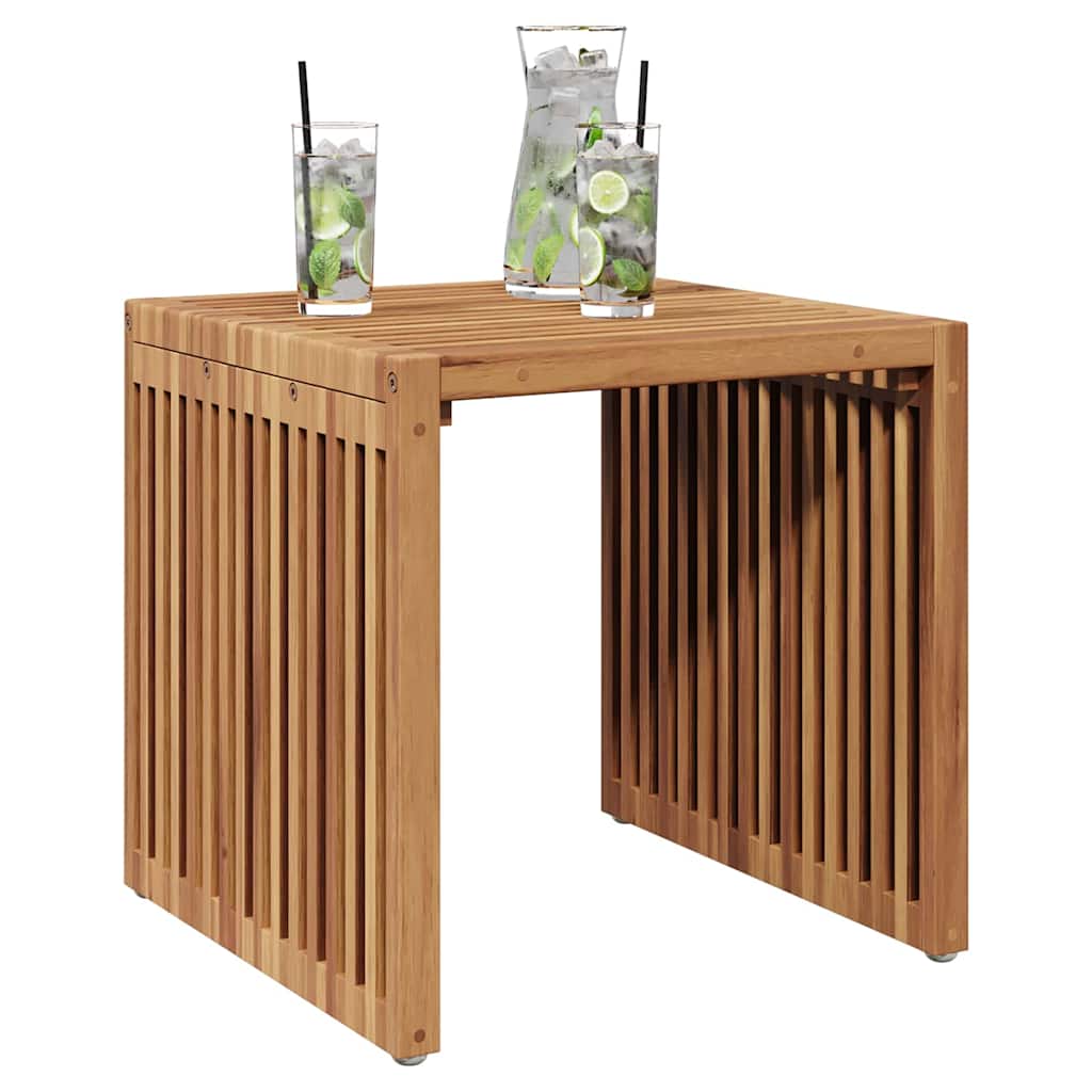 vidaXL Garten-Beistelltisch Braun 45 x 42,5 x 45 cm Massivholz Teak