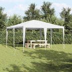 vidaXL Party-Zelt Weiß 400 x 400 x 266 cm Polyethylen und Stahl