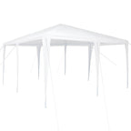 vidaXL Party-Zelt Weiß 400 x 400 x 266 cm Polyethylen und Stahl
