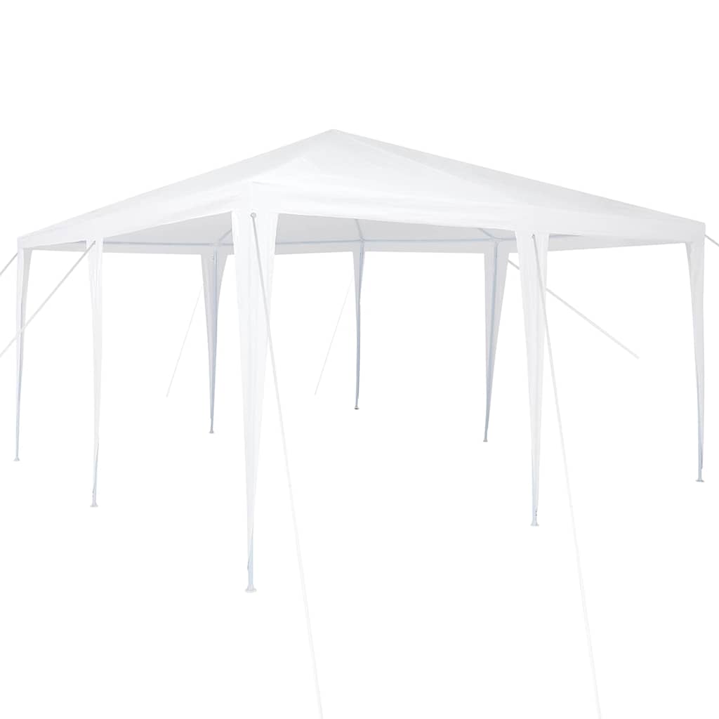 vidaXL Party-Zelt Weiß 400 x 400 x 266 cm Polyethylen und Stahl
