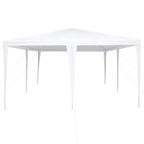 vidaXL Party-Zelt Weiß 400 x 400 x 266 cm Polyethylen und Stahl