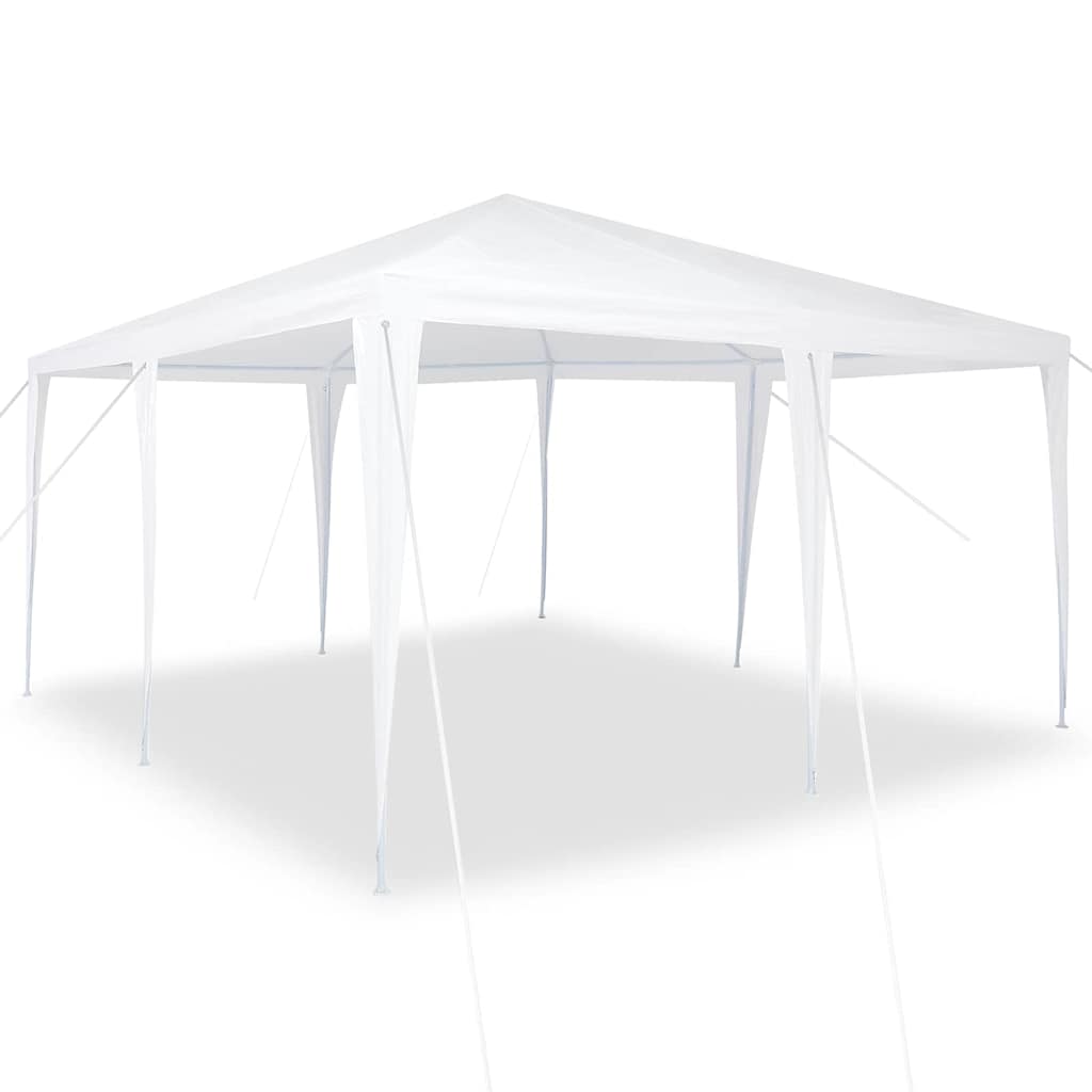 vidaXL Party-Zelt Weiß 400 x 400 x 266 cm Polyethylen und Stahl
