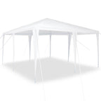 vidaXL Party-Zelt Weiß 400 x 400 x 266 cm Polyethylen und Stahl