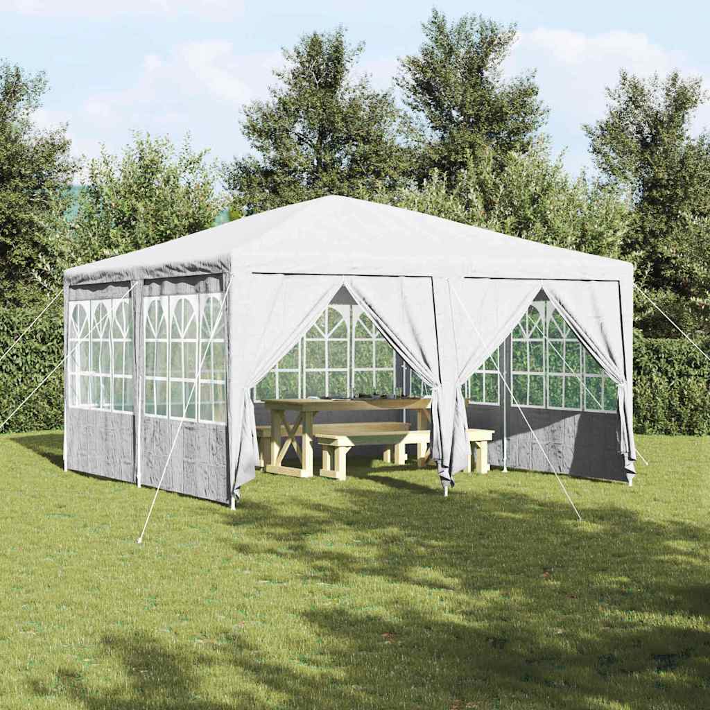 vidaXL Party-Zelt Weiß 400 x 400 x 266 cm Polyethylen
