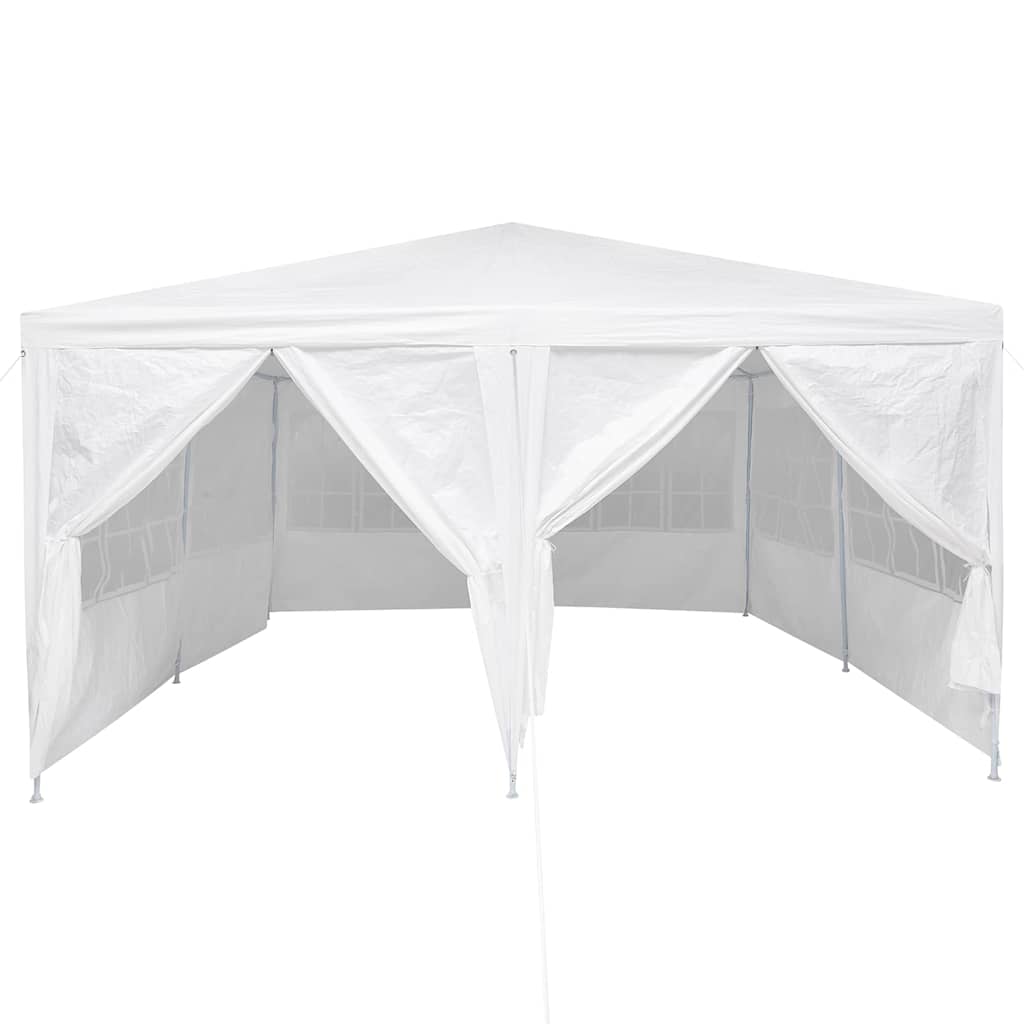 vidaXL Party-Zelt Weiß 400 x 400 x 266 cm Polyethylen