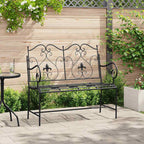 vidaXL Gartenbank Schwarz 104 x 54 x 93 cm Stahl