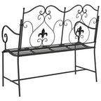 vidaXL Gartenbank Schwarz 104 x 54 x 93 cm Stahl