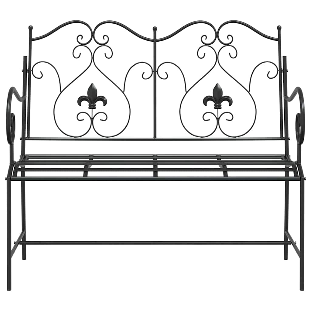 vidaXL Gartenbank Schwarz 104 x 54 x 93 cm Stahl