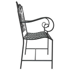 vidaXL Gartenbank Schwarz 104 x 54 x 93 cm Stahl