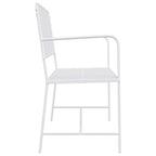 vidaXL Gartenbank Einfarbig Weiß 103,5 x 51,5 x 90 cm Stahl