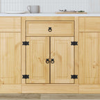 vidaXL Schrank SKI Honigbraun 60 x 46 x 81,5 cm Massives Kiefernholz