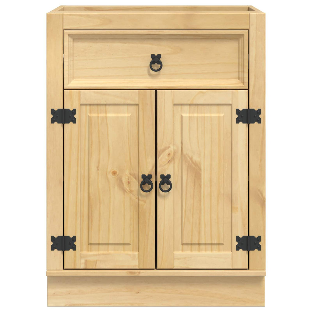 vidaXL Schrank SKI Honigbraun 60 x 46 x 81,5 cm Massives Kiefernholz