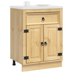 vidaXL Schrank SKI Honigbraun 60 x 46 x 81,5 cm Massives Kiefernholz