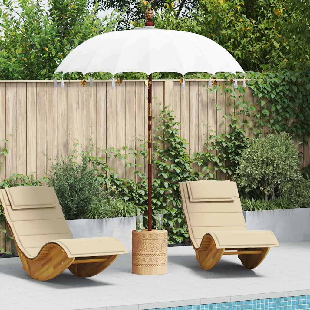 vidaXL Balinesischer Sonnenschirm Creme 190 x 190 x 260 cm