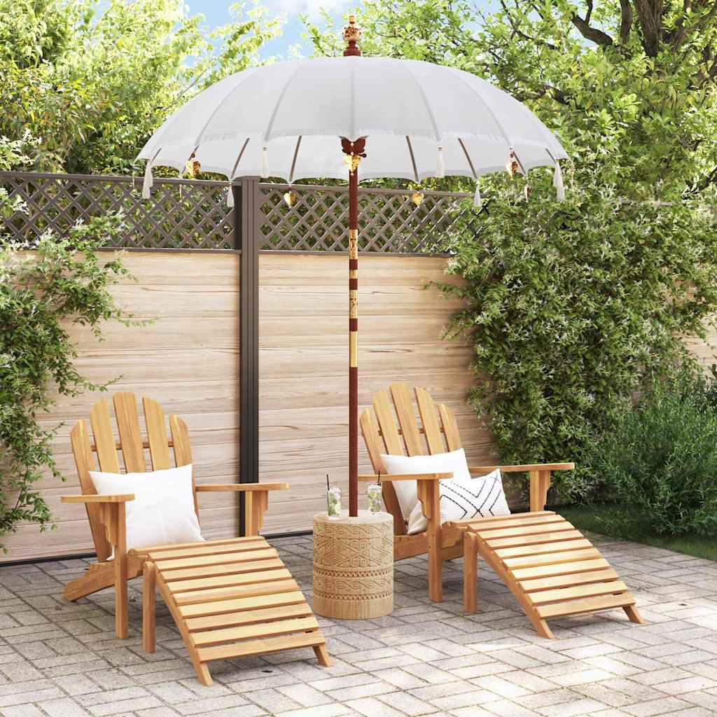 vidaXL Balinesischer Sonnenschirm Creme 190 x 190 x 260 cm