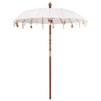 vidaXL Balinesischer Sonnenschirm Creme 190 x 190 x 260 cm