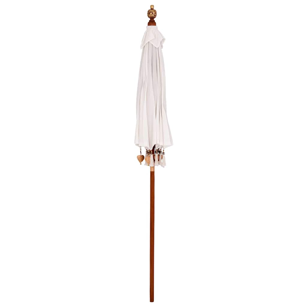 vidaXL Balinesischer Sonnenschirm Creme 190 x 190 x 260 cm