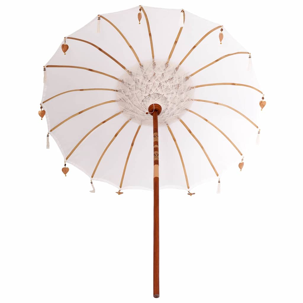 vidaXL Balinesischer Sonnenschirm Creme 190 x 190 x 260 cm