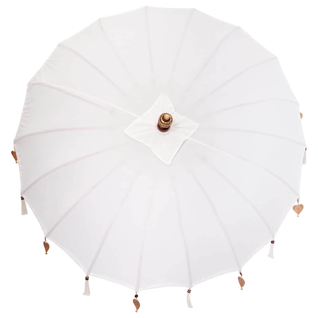 vidaXL Balinesischer Sonnenschirm Creme 190 x 190 x 260 cm