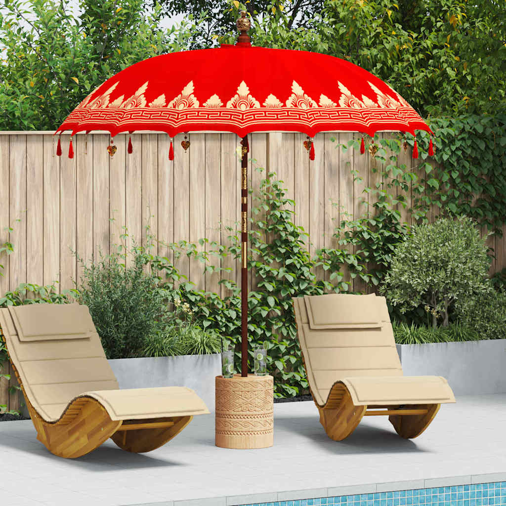 vidaXL Balinesischer Sonnenschirm Creme 190 x 190 x 260 cm