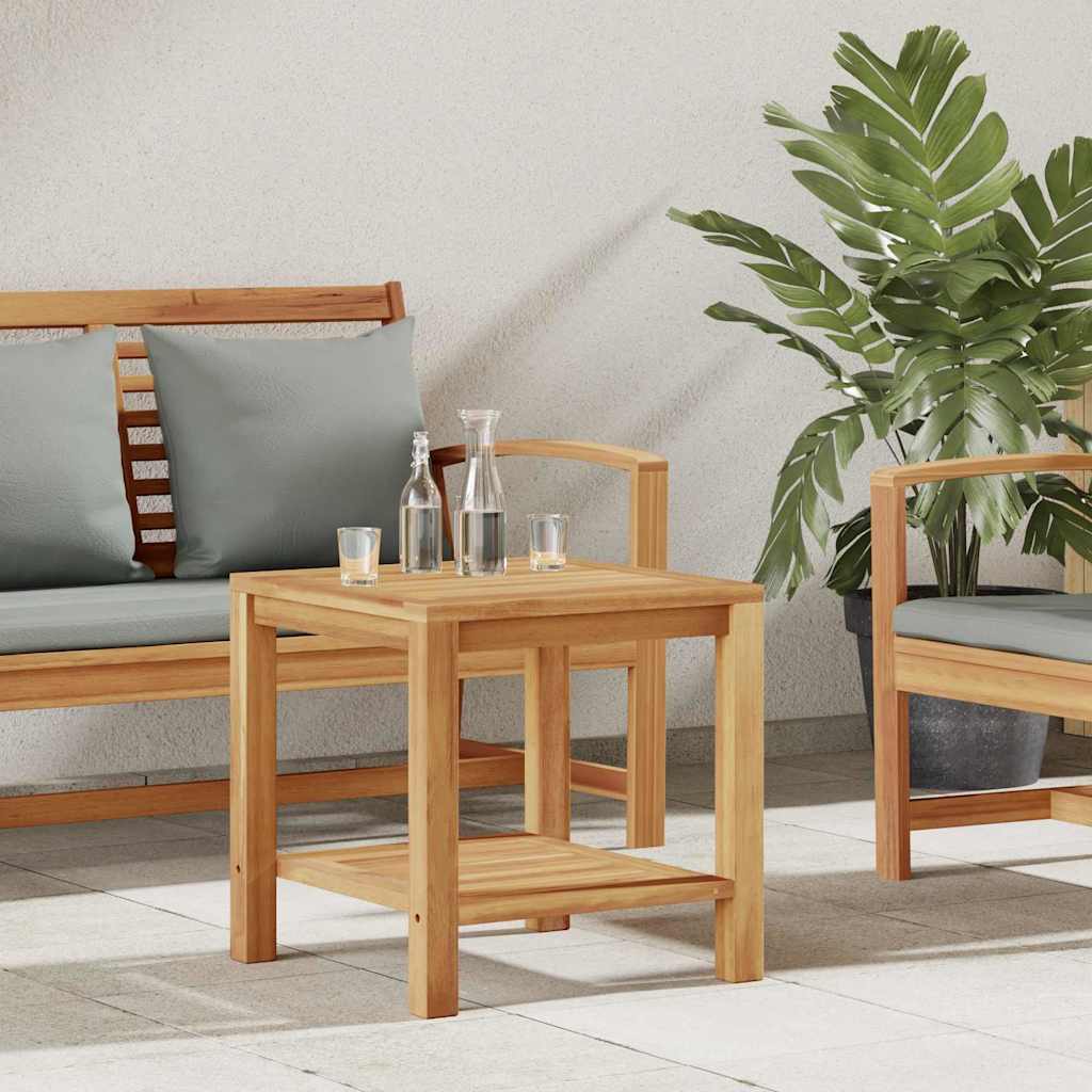 vidaXL Couchtisch mit Speicher Braun 45 x 45 x 45 cm Massivholz Teak