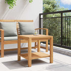 vidaXL Couchtisch mit Speicher Braun 45 x 45 x 45 cm Massivholz Teak