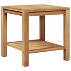 vidaXL Couchtisch mit Speicher Braun 45 x 45 x 45 cm Massivholz Teak