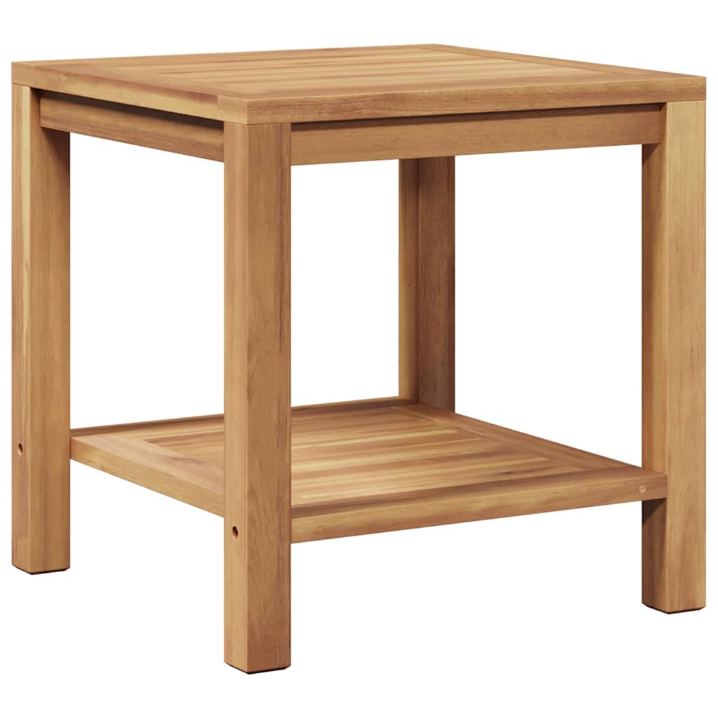 vidaXL Couchtisch mit Speicher Braun 45 x 45 x 45 cm Massivholz Teak