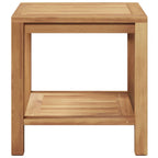 vidaXL Couchtisch mit Speicher Braun 45 x 45 x 45 cm Massivholz Teak