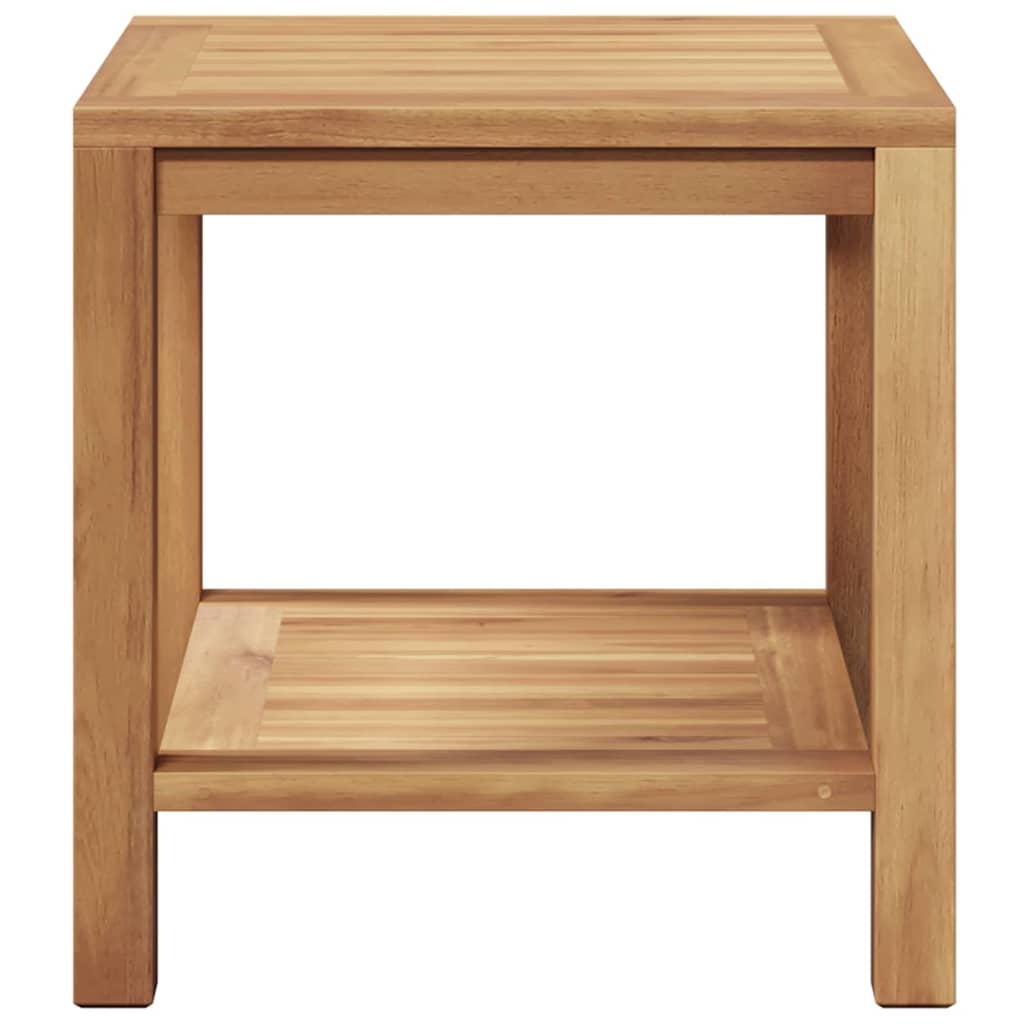 vidaXL Couchtisch mit Speicher Braun 45 x 45 x 45 cm Massivholz Teak