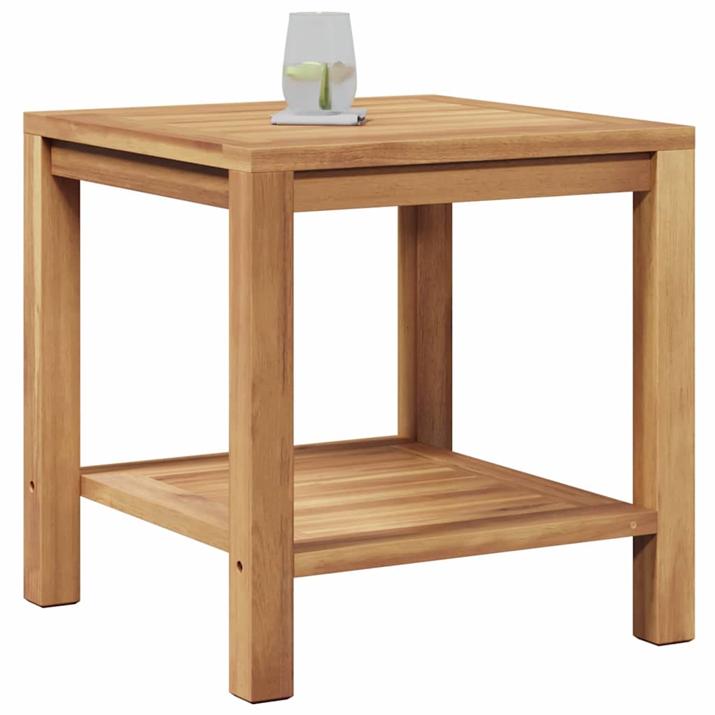 vidaXL Couchtisch mit Speicher Braun 45 x 45 x 45 cm Massivholz Teak