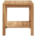 vidaXL Couchtisch mit Speicher Braun 45 x 45 x 45 cm Massivholz Teak