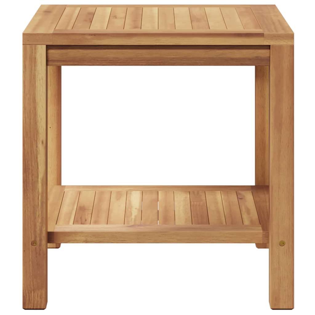 vidaXL Couchtisch mit Speicher Braun 45 x 45 x 45 cm Massivholz Teak