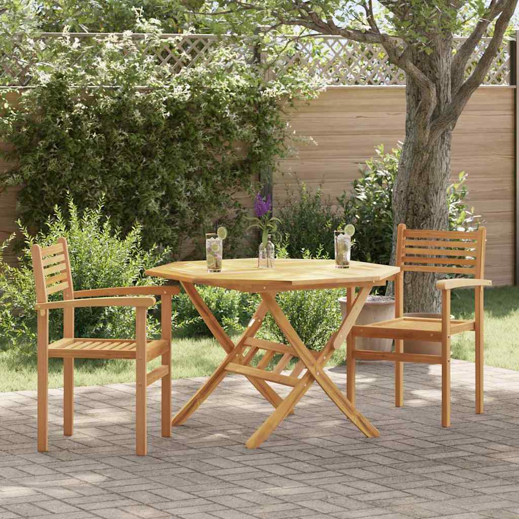 vidaXL Stuhl 2 pcs Braun 56 x 55 x 90,5 cm Massivholz Teak