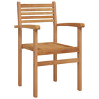 vidaXL Stuhl 2 pcs Braun 56 x 55 x 90,5 cm Massivholz Teak